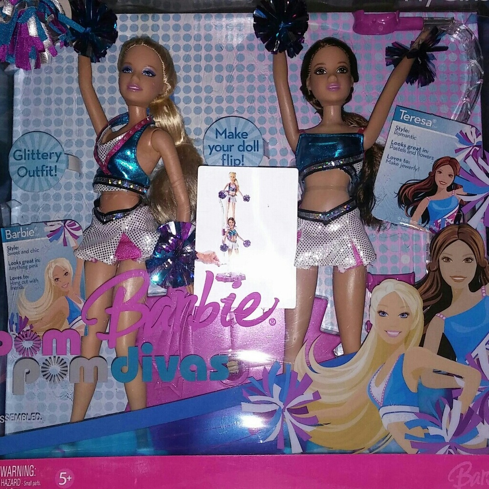 🌺🌺 NEW- BARBIE POM POM DIVAS- FLY GIRLS!!